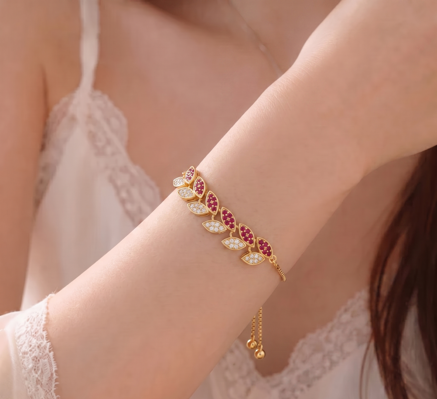 Petal adjustable Wristlet