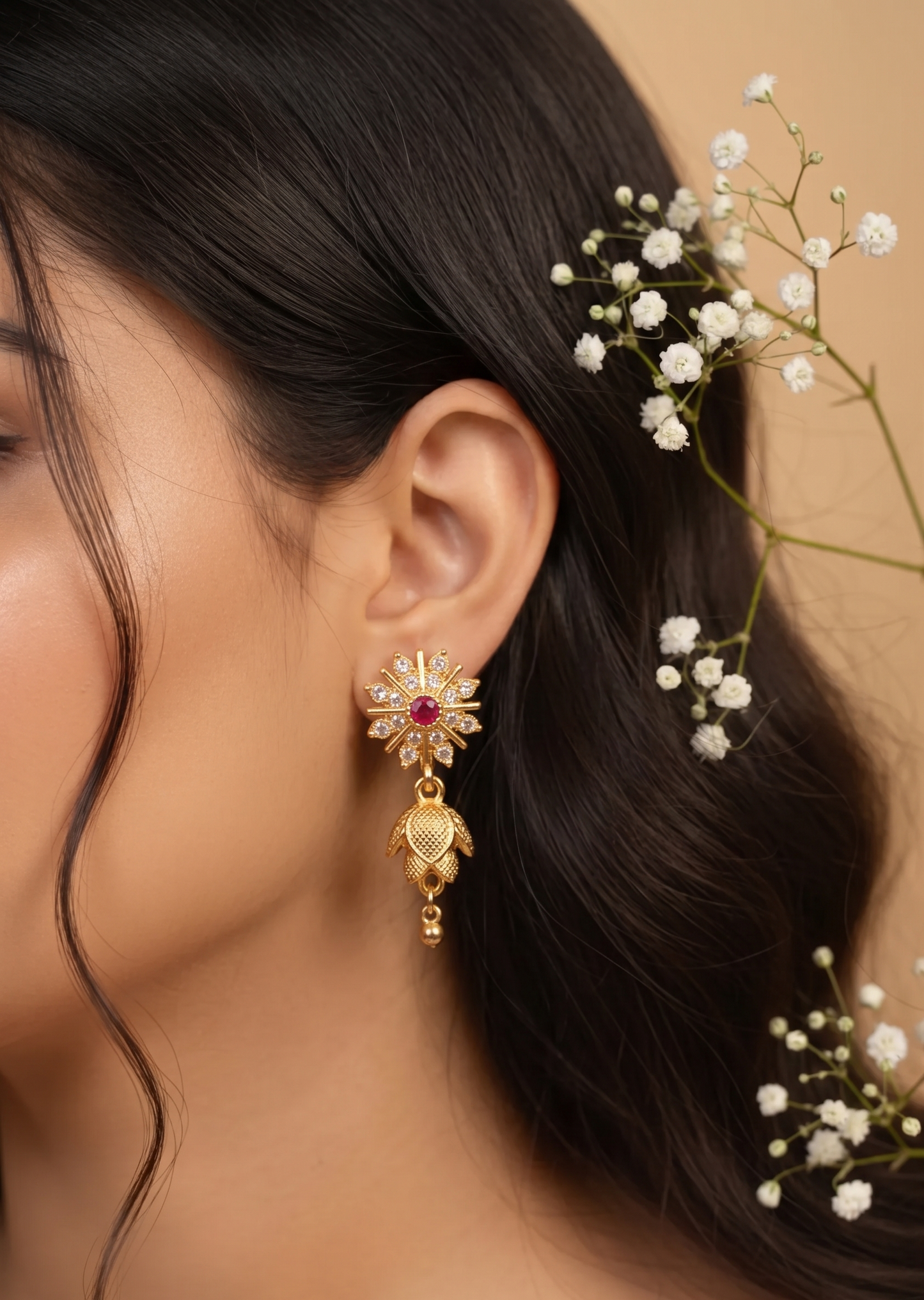 Golden Radiance Drop Earrings