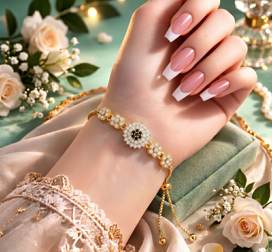 Midnight Sunflower Link Bracelet