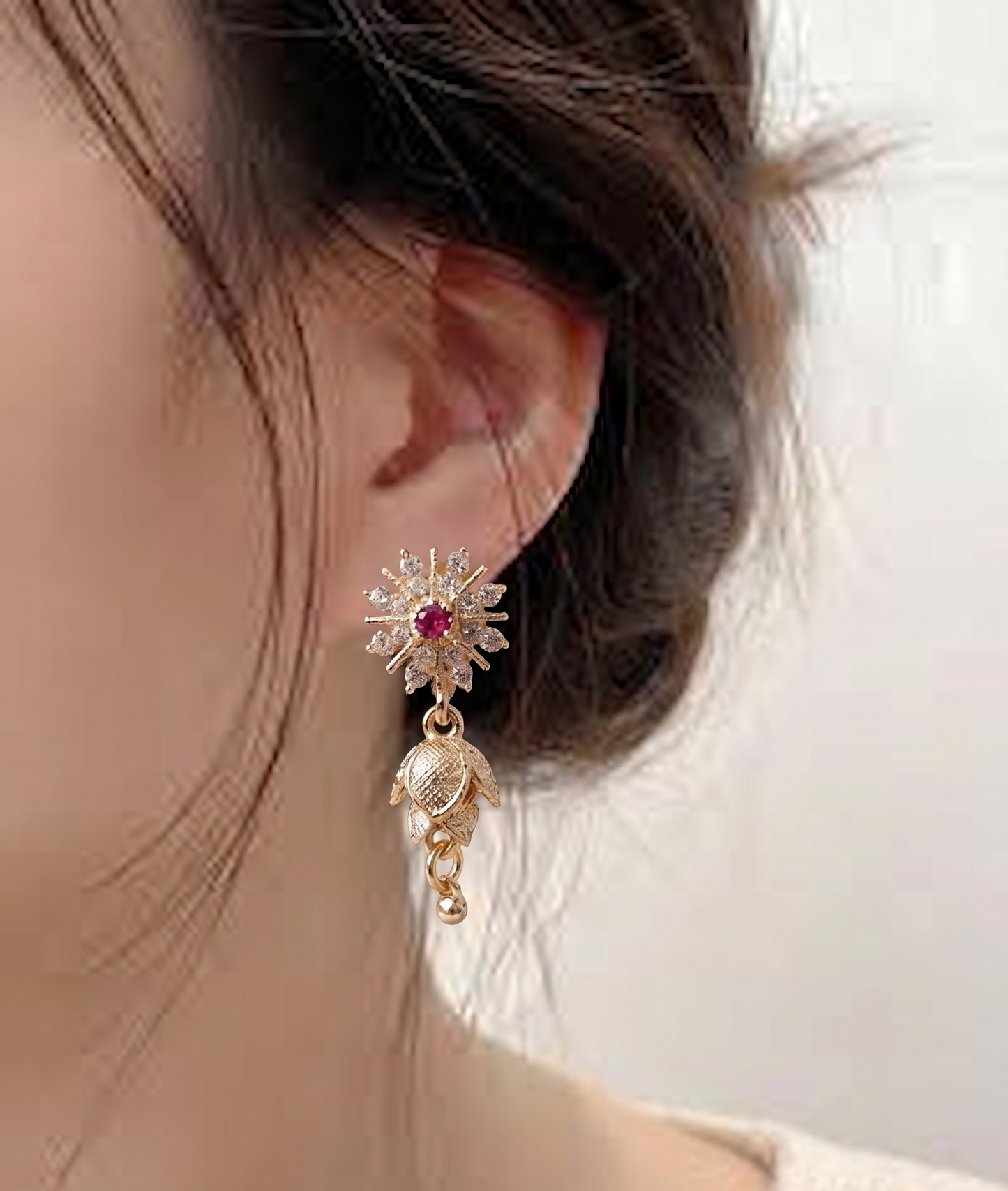 Golden Radiance Drop Earrings